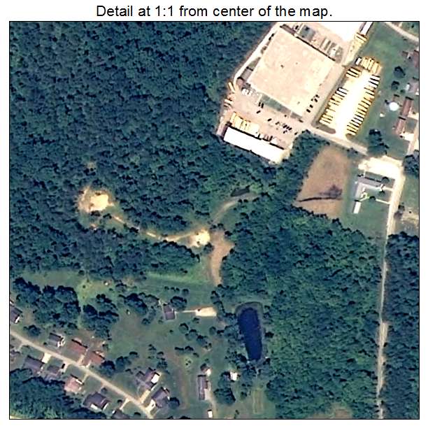 Hamlin, West Virginia aerial imagery detail