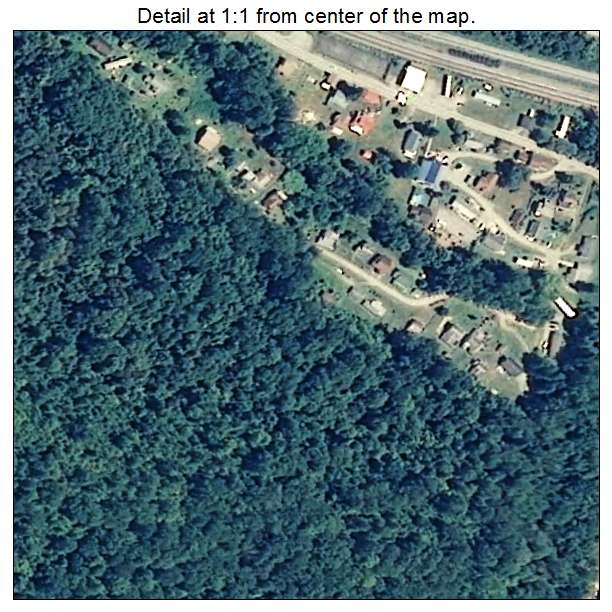 Handley, West Virginia aerial imagery detail
