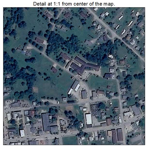 Harrisville, West Virginia aerial imagery detail