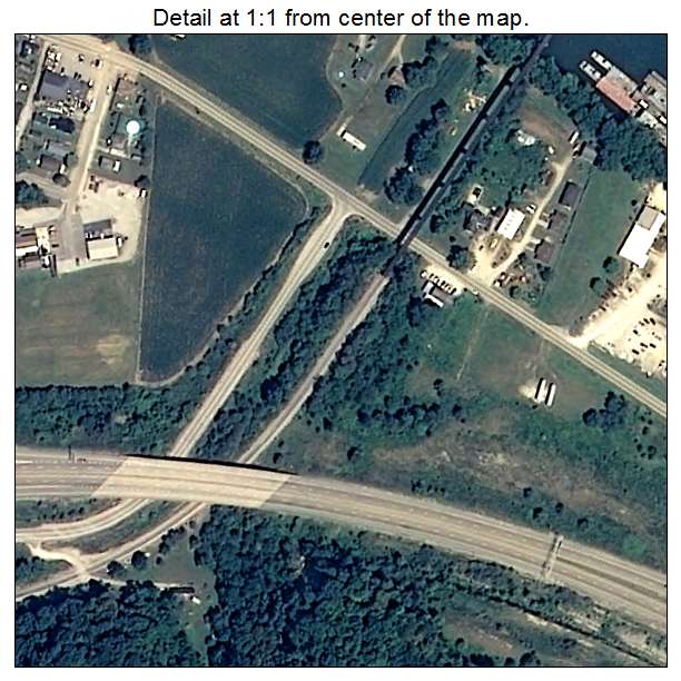 Henderson, West Virginia aerial imagery detail