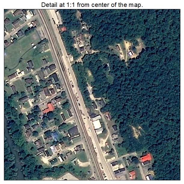 Kermit, West Virginia aerial imagery detail