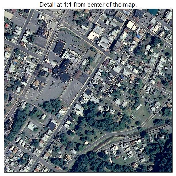 Keyser, West Virginia aerial imagery detail