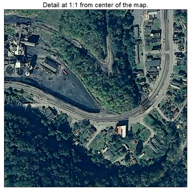 Keystone, West Virginia aerial imagery detail
