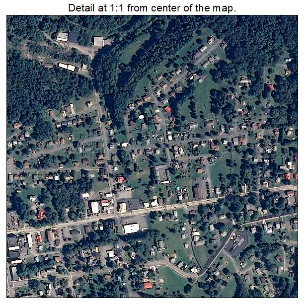Kingwood, West Virginia aerial imagery detail