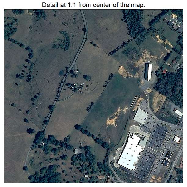 Lewisburg, West Virginia aerial imagery detail