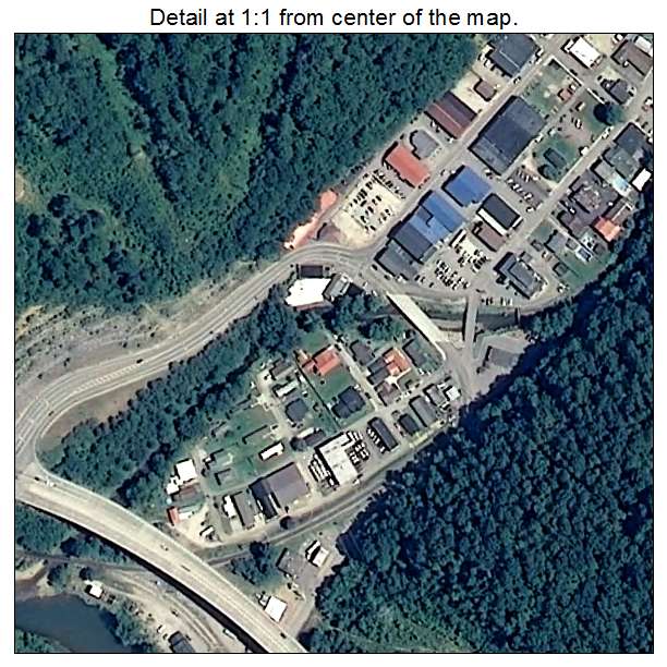 Man, West Virginia aerial imagery detail
