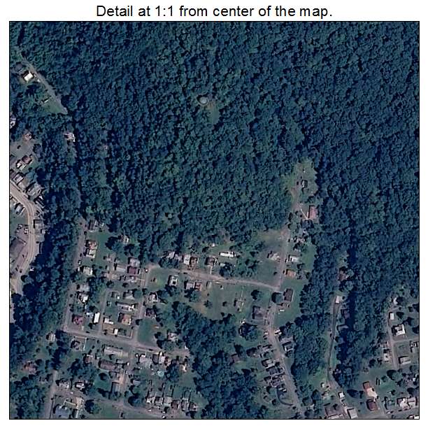 Mannington, West Virginia aerial imagery detail