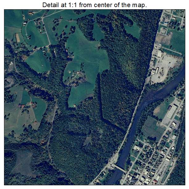 Marlinton, West Virginia aerial imagery detail