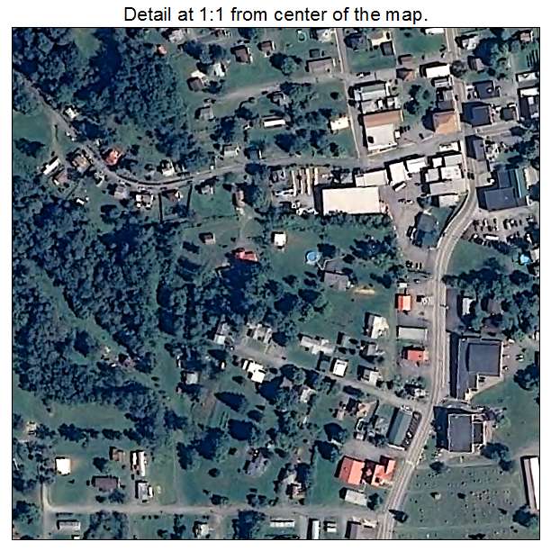 Masontown, West Virginia aerial imagery detail