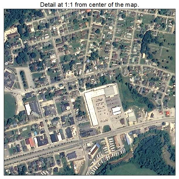 Milton, West Virginia aerial imagery detail
