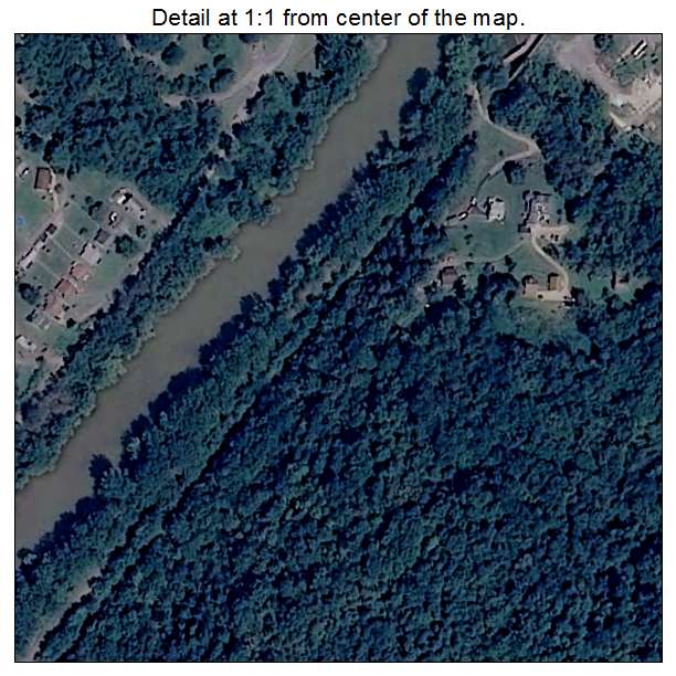 Monongah, West Virginia aerial imagery detail