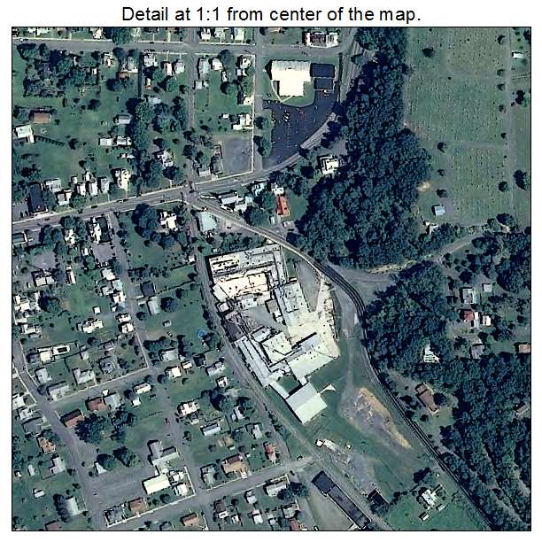 Moorefield, West Virginia aerial imagery detail