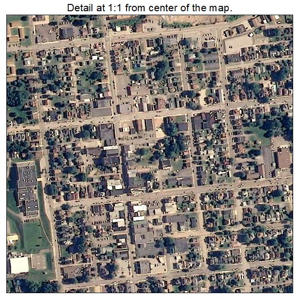 Moundsville, West Virginia aerial imagery detail
