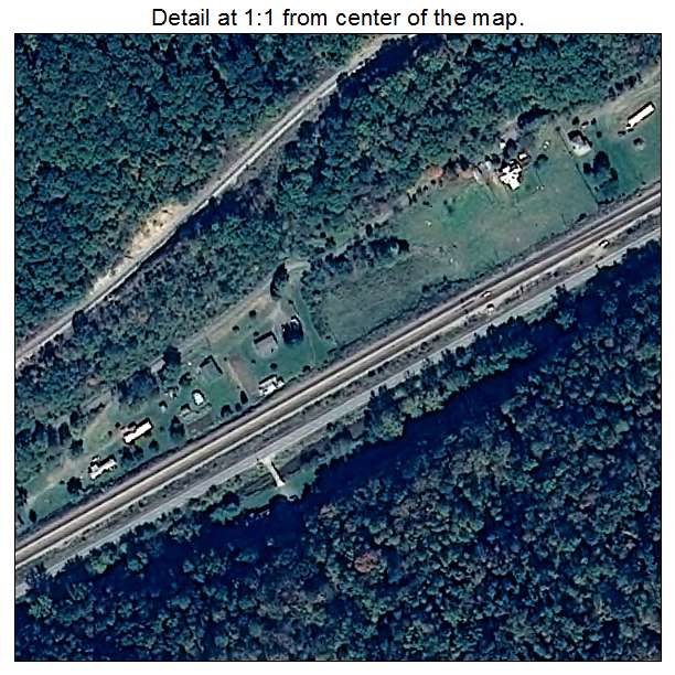 Oakvale, West Virginia aerial imagery detail