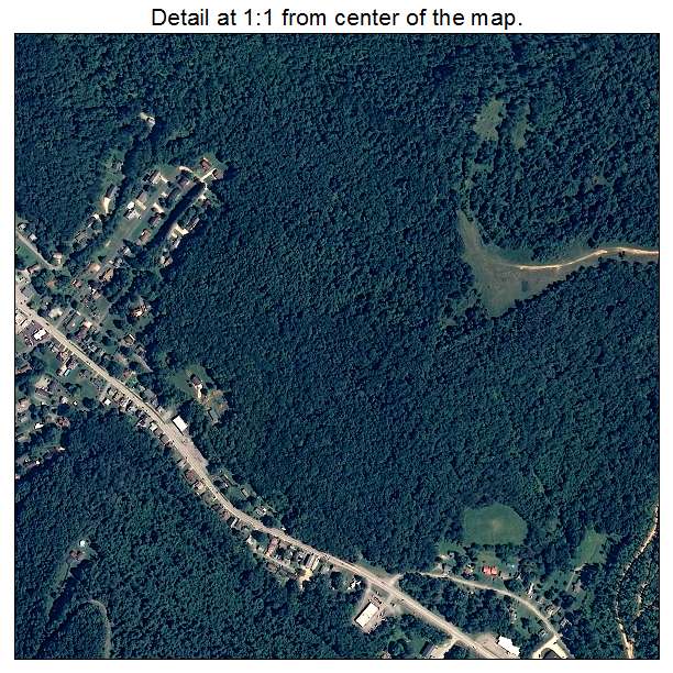 Philippi, West Virginia aerial imagery detail