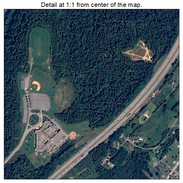 Pleasant Valley, West Virginia aerial imagery detail