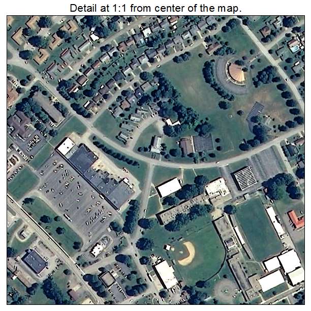 Ravenswood, West Virginia aerial imagery detail