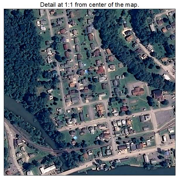 Rivesville, West Virginia aerial imagery detail