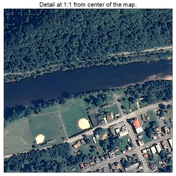 Rowlesburg, West Virginia aerial imagery detail