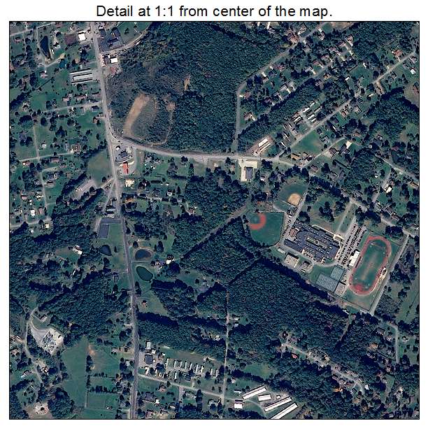 Shady Spring, West Virginia aerial imagery detail