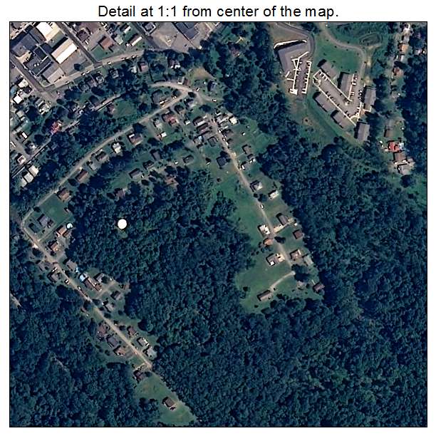 Shinnston, West Virginia aerial imagery detail