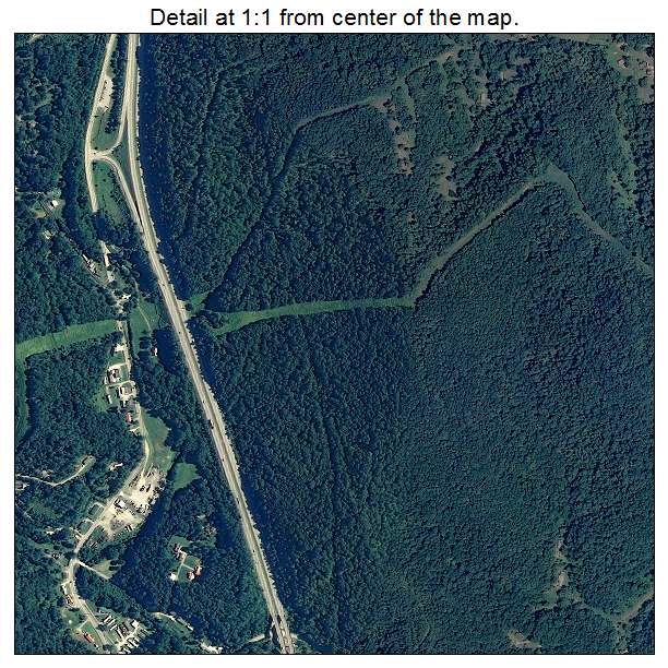 Sissonville, West Virginia aerial imagery detail