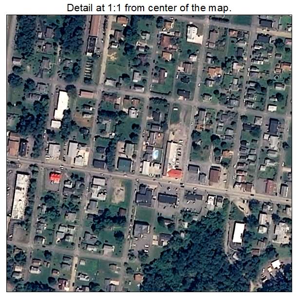 Star City, West Virginia aerial imagery detail