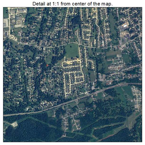 Teays Valley, West Virginia aerial imagery detail