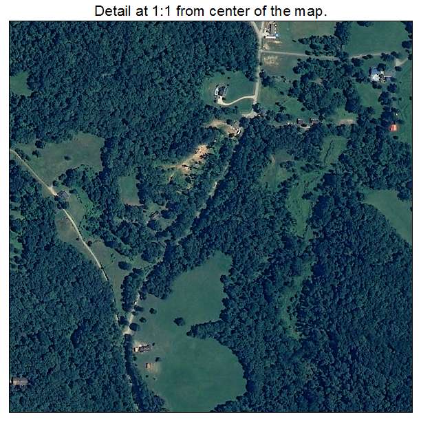 Tornado, West Virginia aerial imagery detail