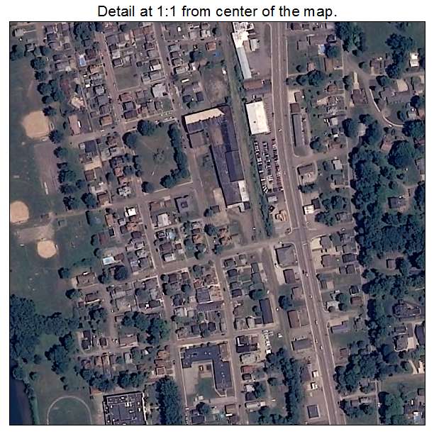 Wellsburg, West Virginia aerial imagery detail