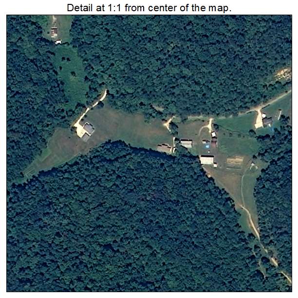 West Hamlin, West Virginia aerial imagery detail