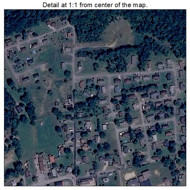 West Milford, West Virginia aerial imagery detail
