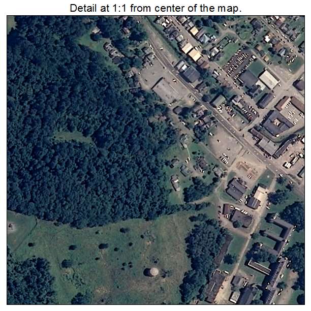 Weston, West Virginia aerial imagery detail