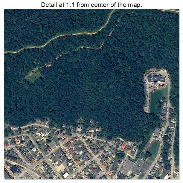 Williamson, West Virginia aerial imagery detail