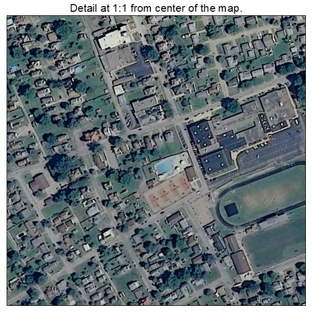 Williamstown, West Virginia aerial imagery detail