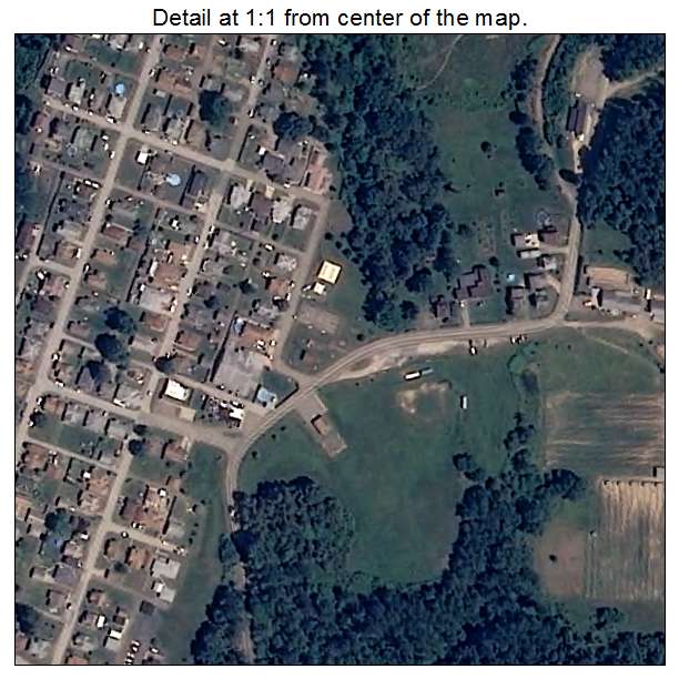 Windsor Heights, West Virginia aerial imagery detail