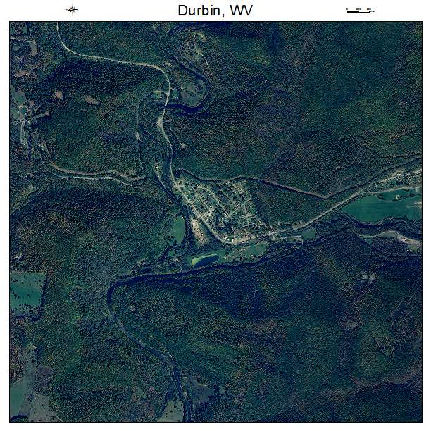 Durbin, WV air photo map