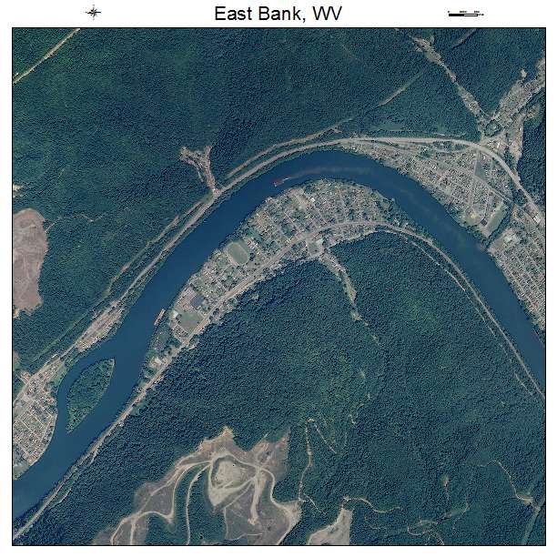 East Bank, WV air photo map