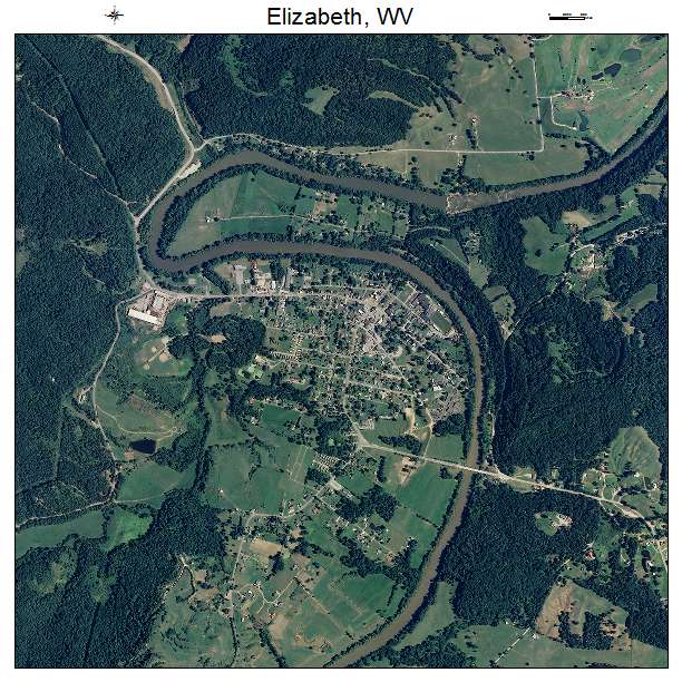 Elizabeth, WV air photo map