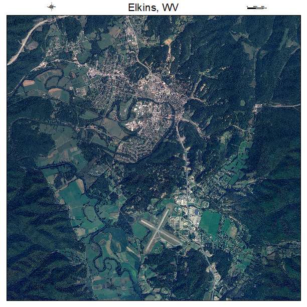 Elkins, WV air photo map