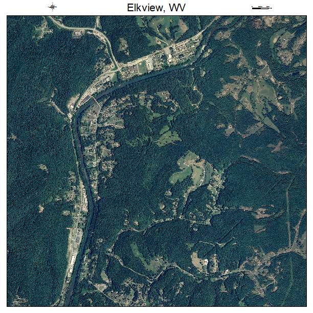 Elkview, WV air photo map