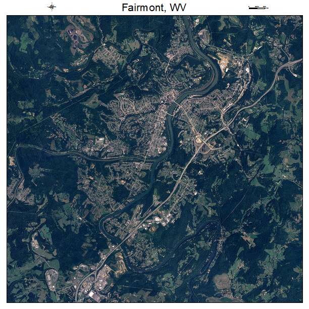 Fairmont, WV air photo map