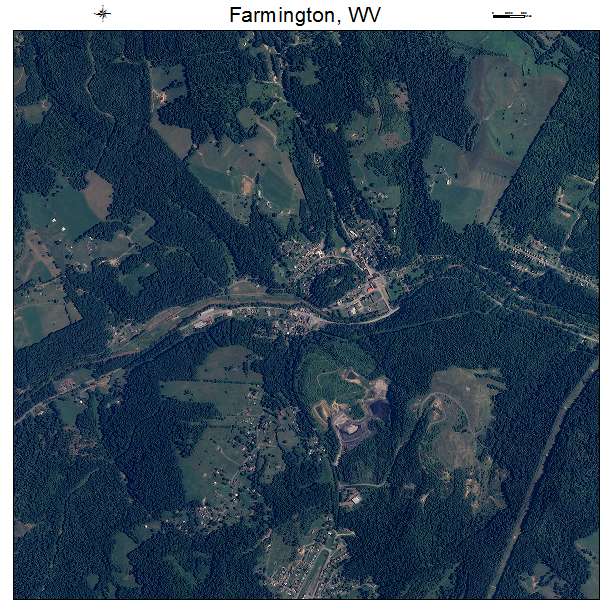 Farmington, WV air photo map