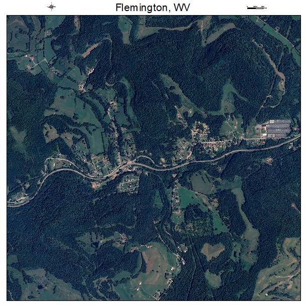 Flemington, WV air photo map