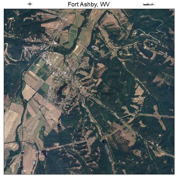 Fort Ashby, WV air photo map