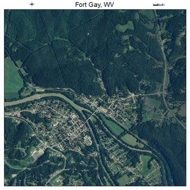 Fort Gay, WV air photo map