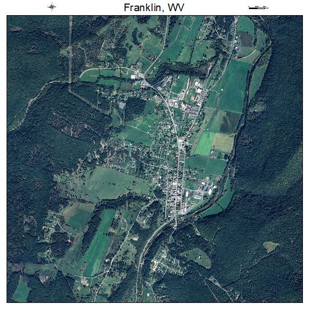 Franklin, WV air photo map