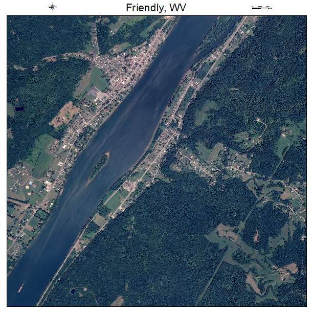 Friendly, WV air photo map