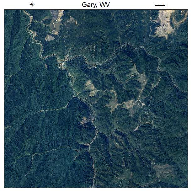 Gary, WV air photo map