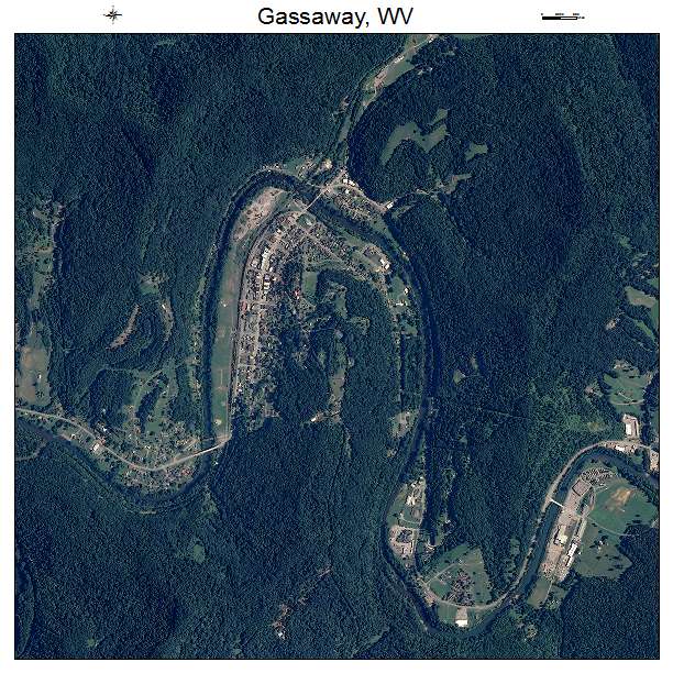 Gassaway, WV air photo map